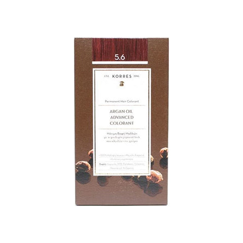 Korres Argan Oil Advanced Colorant 5.6 Καστανό Ανοιχτό Κόκκινο 50ml