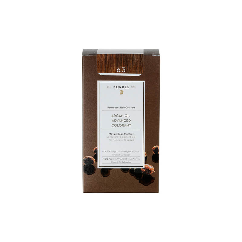 Korres Argan Oil Advanced Colorant 6.3 Ξανθό Σκούρο Μελί 50ml