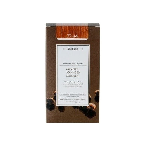 Korres Argan Oil Advanced Colorant 77.44 Ξανθό Έντονο Χάλκινο 50ml