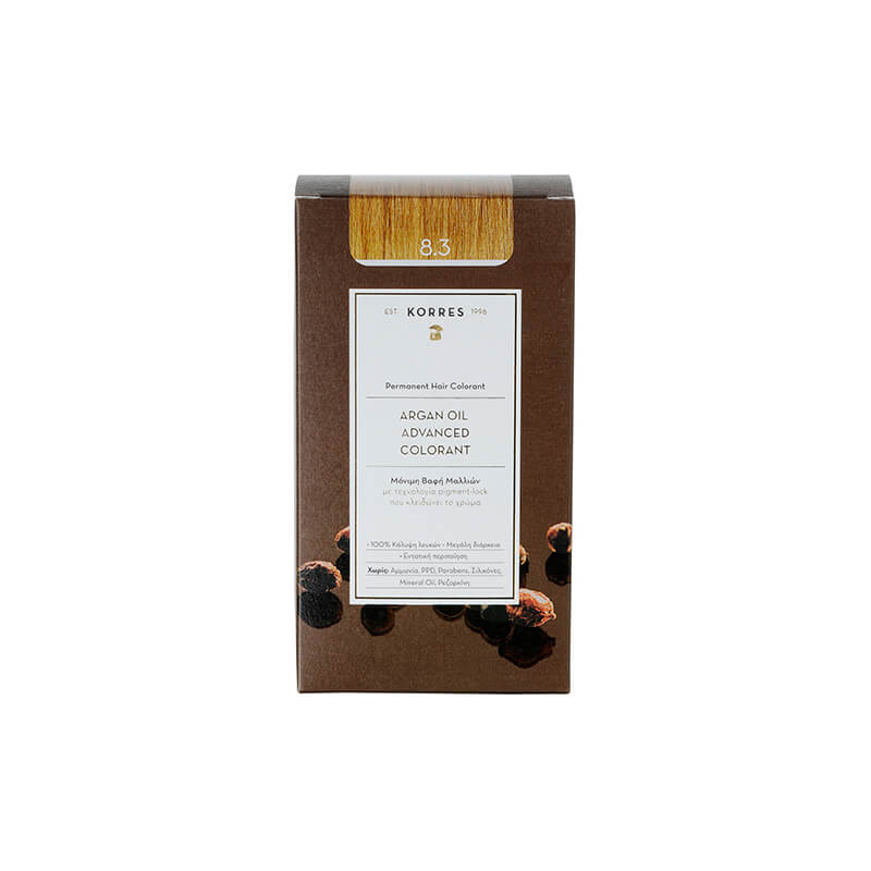 Korres Argan Oil Advanced Colorant 8.3 Ξανθό Ανοιχτό Μελί 50ml