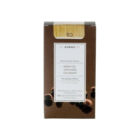 Korres Argan Oil Advanced Colorant 9.0 Ξανθό Πολύ Ανοιχτό 50ml