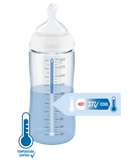 Nuk Disney Winnie the Pooh First Choice Plus Μπιμπερό 300ml Με Δείκτη Ελέγχου Θερμοκρασίας Θηλή Σιλικόνης 0-6 Μηνών Ροζ