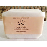 Oleavia handmade cold process soaps with aloe vera and chamomile essential oil 100gr