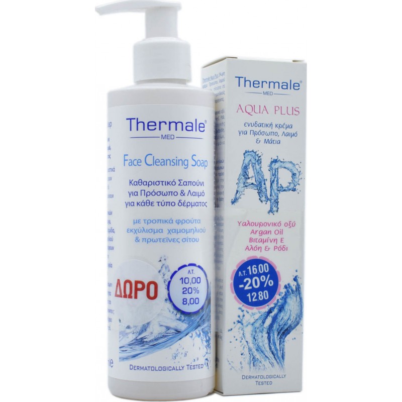 Thermale Med Aqua Plus Ενυδατική Κρέμα 75ml & Δώρο Face Cleansing Soap 250ml