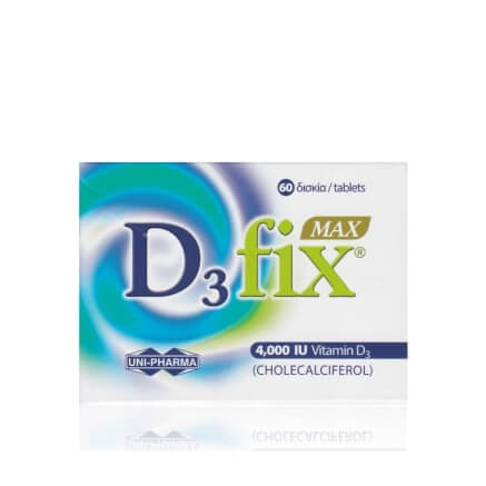 Uni-Pharma D3 Fix Max 4000IU 60 ταμπλέτες 